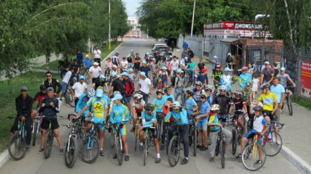 Велопробег, посвящённый Дню работников транспорта, прошёл в Костанае 